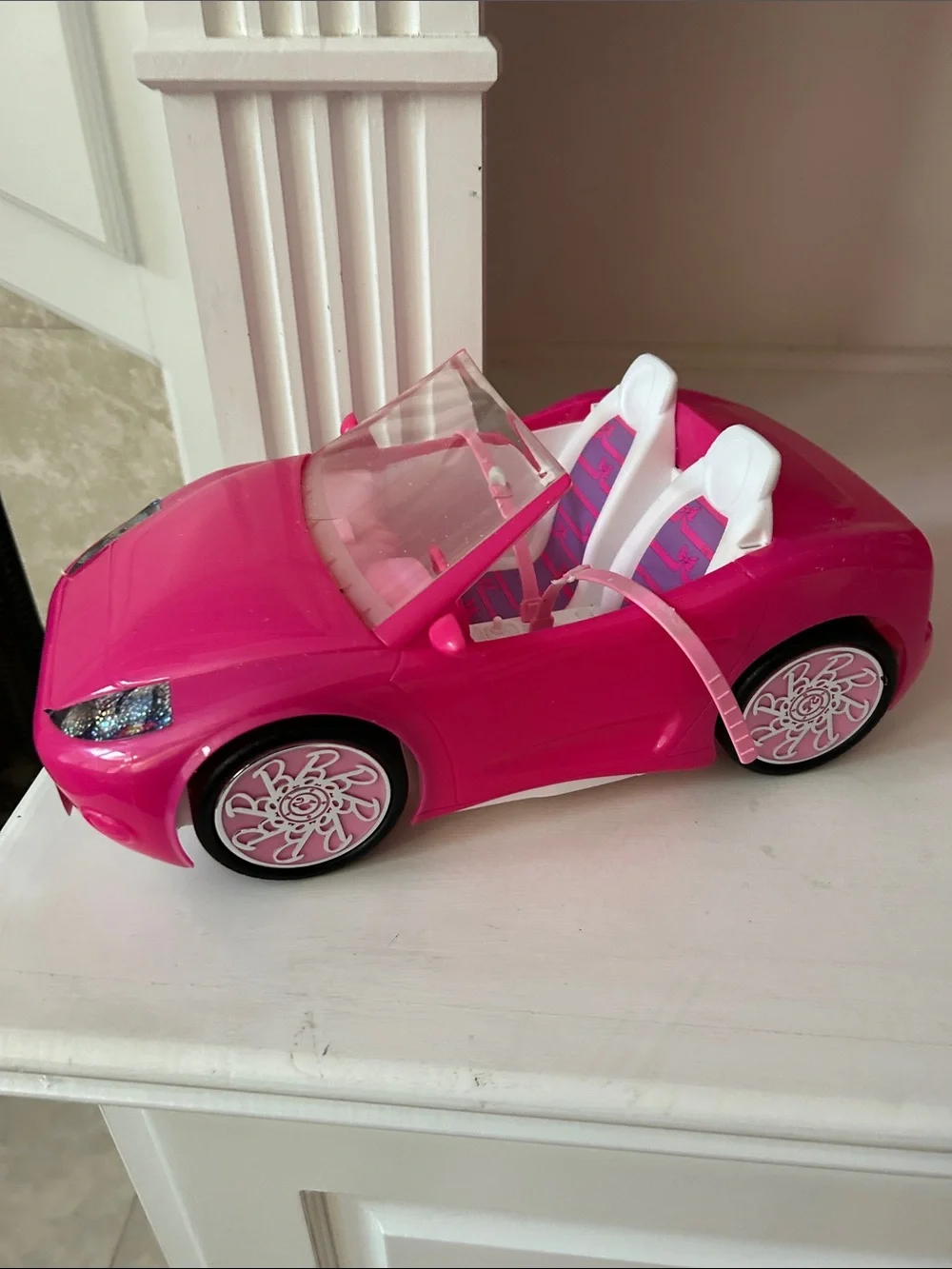 Barbie 2010 Pink Convertible Toy Car for Kids - Stylish Play Vehicle
